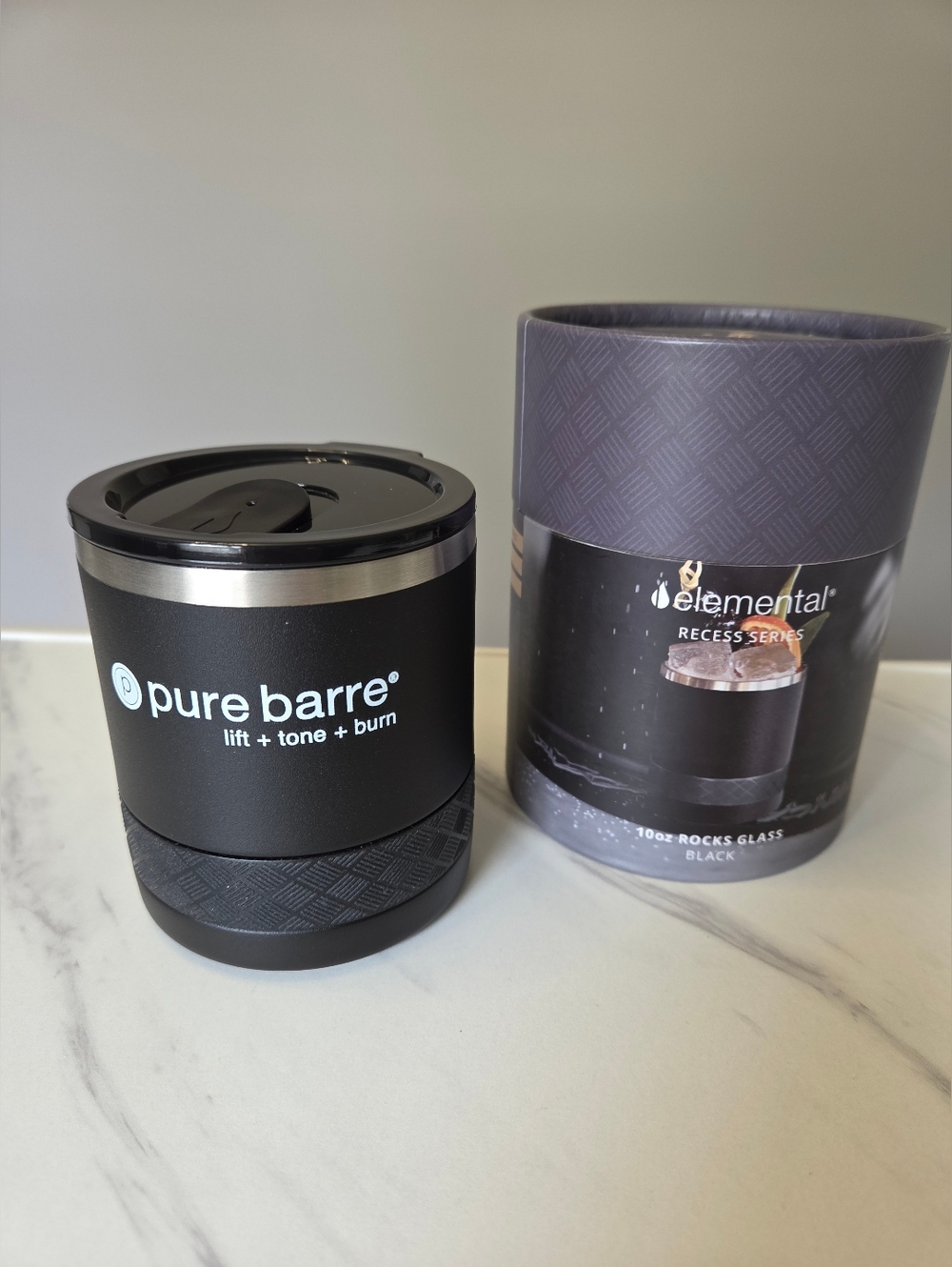 Pure Barre Black 10 oz Insulated Tumbler